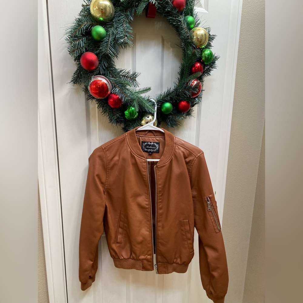 Ambiance Brown Leather Jacket🤎